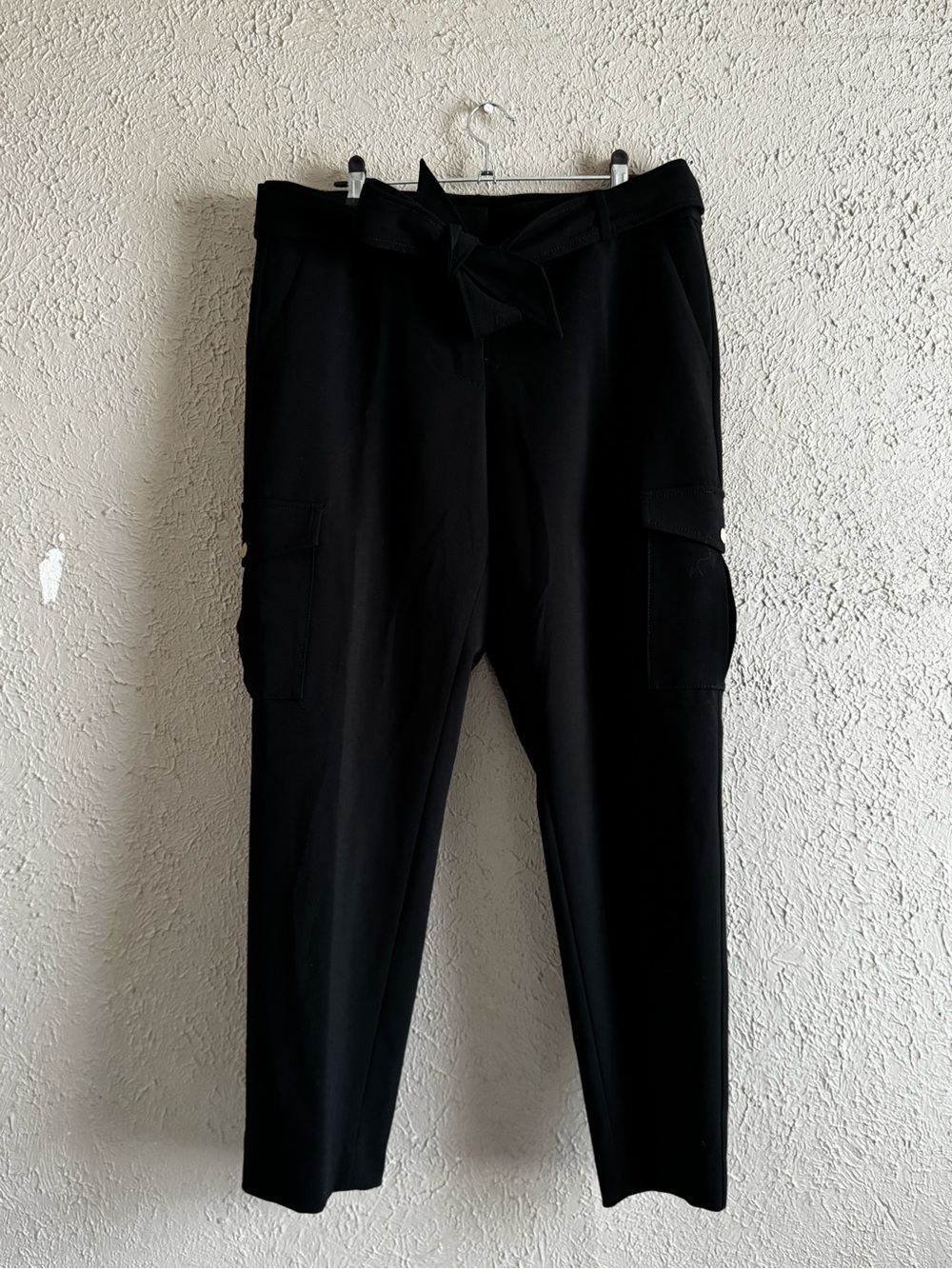 LOFT Black womens Cargo Tapered Pants